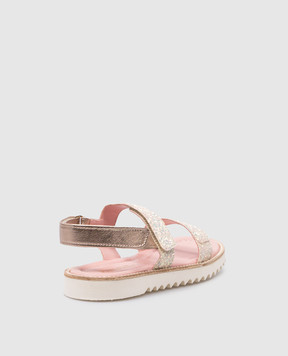 Pretty Ballerinas Children's beige combined sandals Esti with glitter 51265