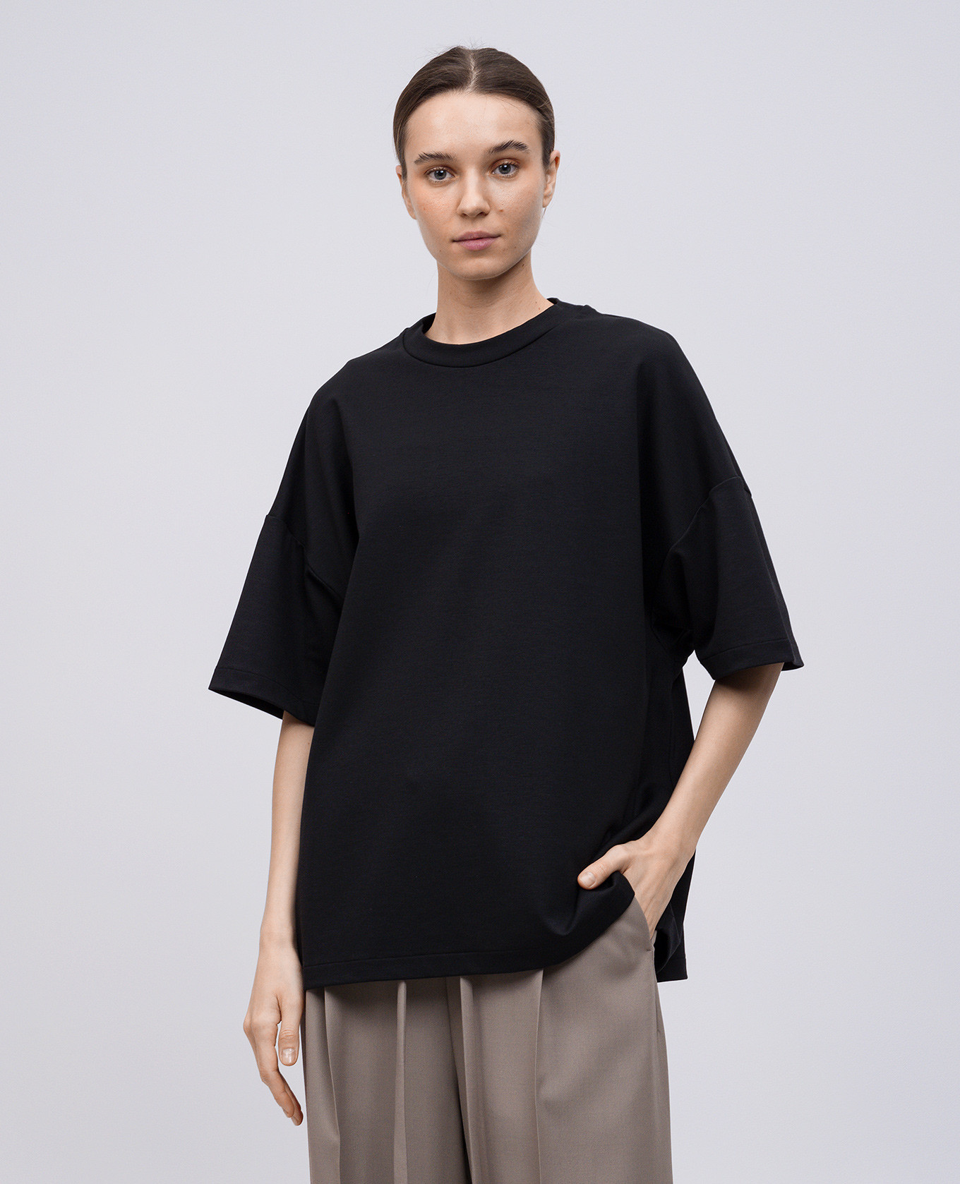 

Black T-shirt with logo patch Fear of God