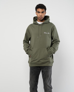Balmain Green hoodie with logo embroidery DH1JT047BC78