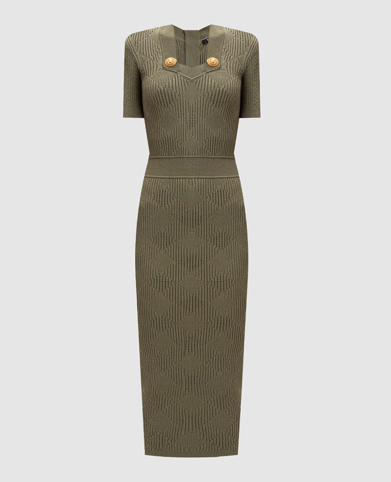 

Green midi dress in a geometric pattern Balmain