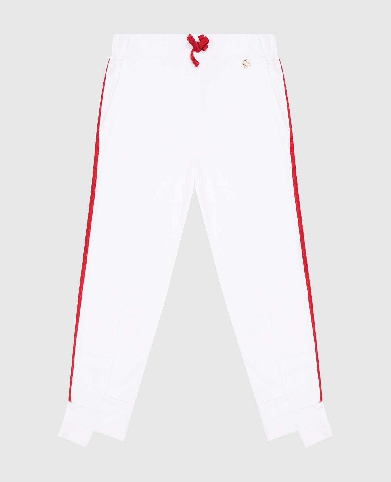 Ieftin Twinset Children's white pants with a logo