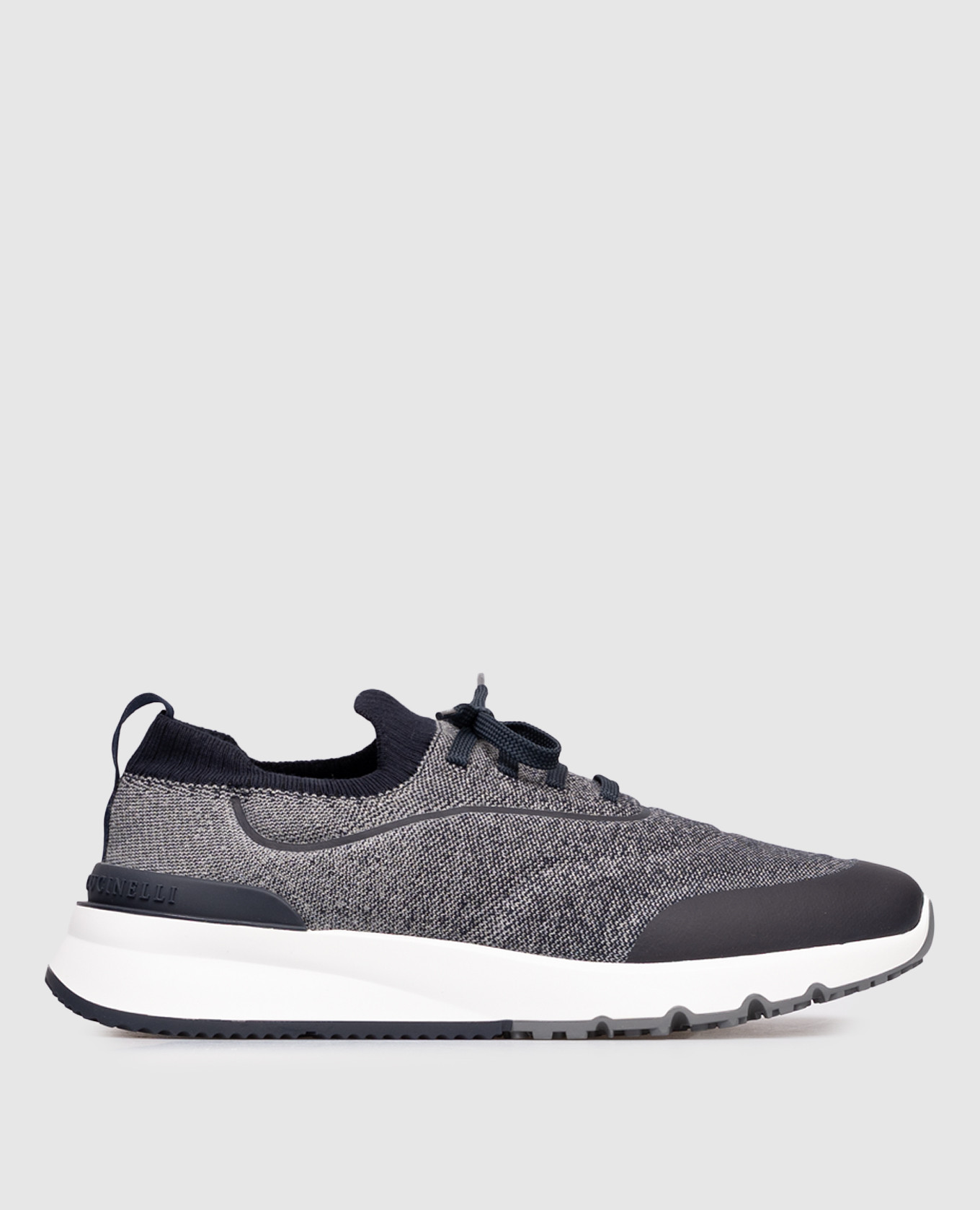 Blue sneakers with logo Brunello Cucinelli