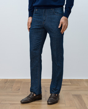 Stefano Ricci Blue linen pants MFT51B2210T205BL