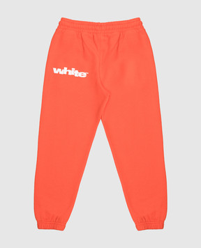 Off-White Kids' orange joggers with logo OBCH001S25FLE002
