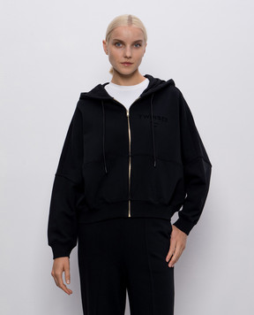 Twinset Black sports jacket with logo 252TP2680