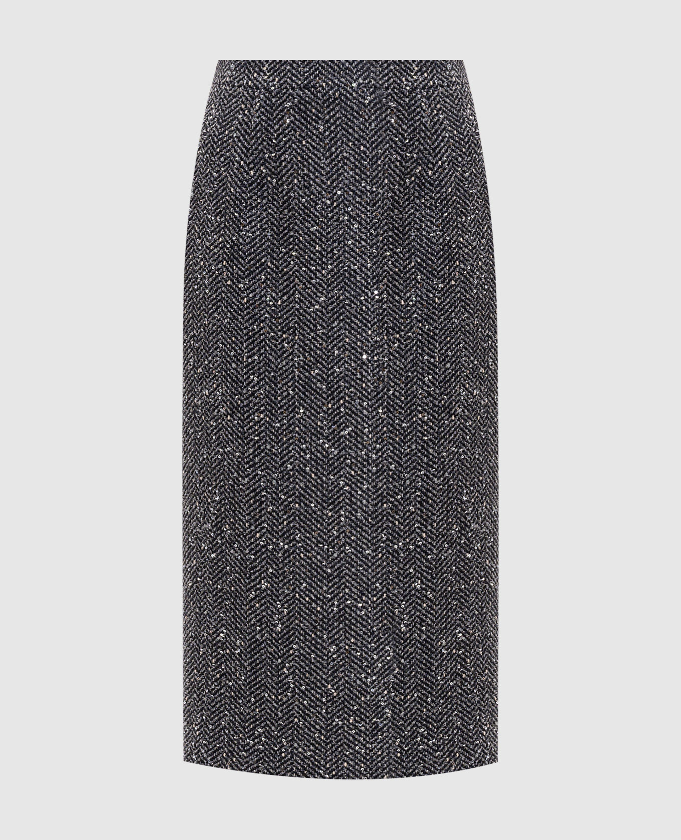 

Gray skirt with patterned wool Alessandra Rich, Grey