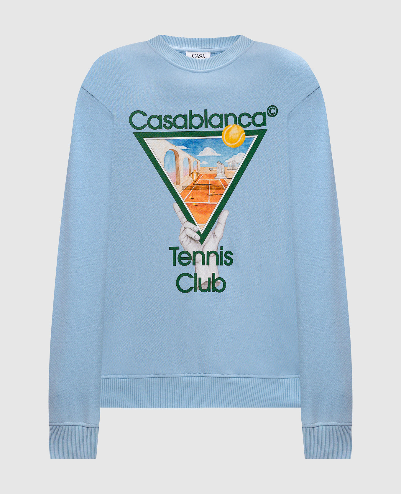 

Blue sweatshirt with logo print Casablanca, Light blue
