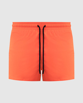 Vilebrequin Orange swim shorts with logo patch MANH9E00
