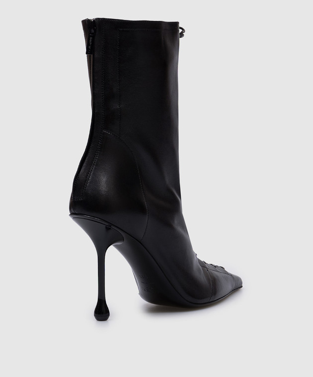 Jimmy Choo - Scarlett 95 Black Leather Ankle Boots