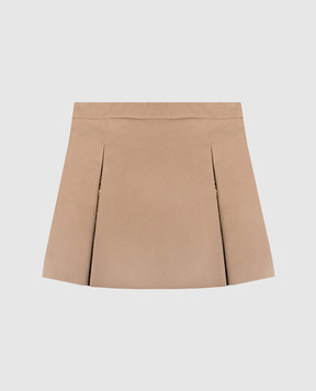 Versace Children's beige pleated skirt Barocco Foulard 10204851A14822
