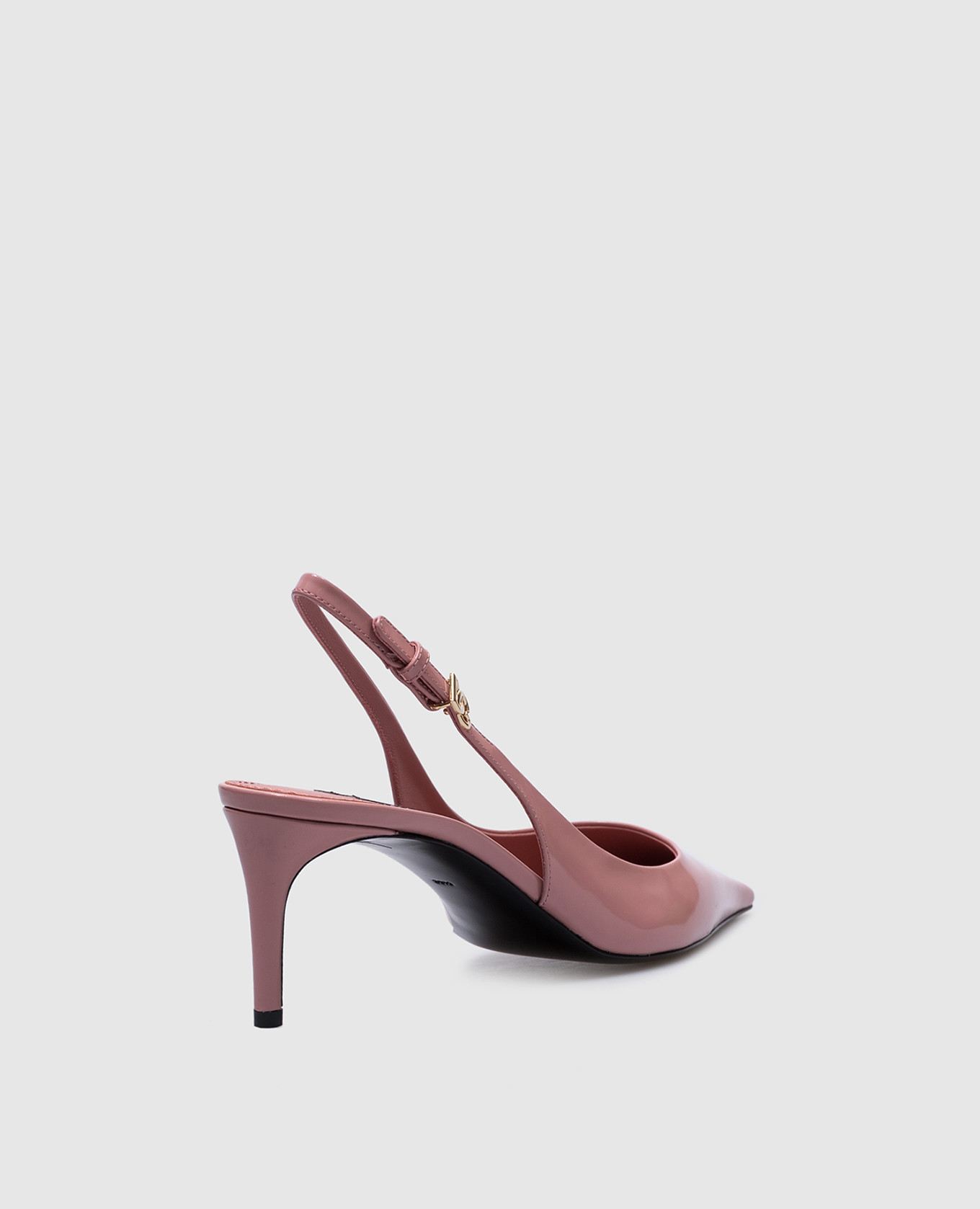 

Pink leather glossy slingbacks with logo Dolce&Gabbana