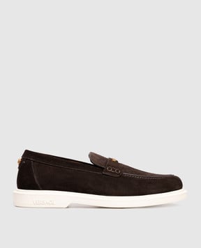 Versace Giuliano brown suede loafers 10175911A14340
