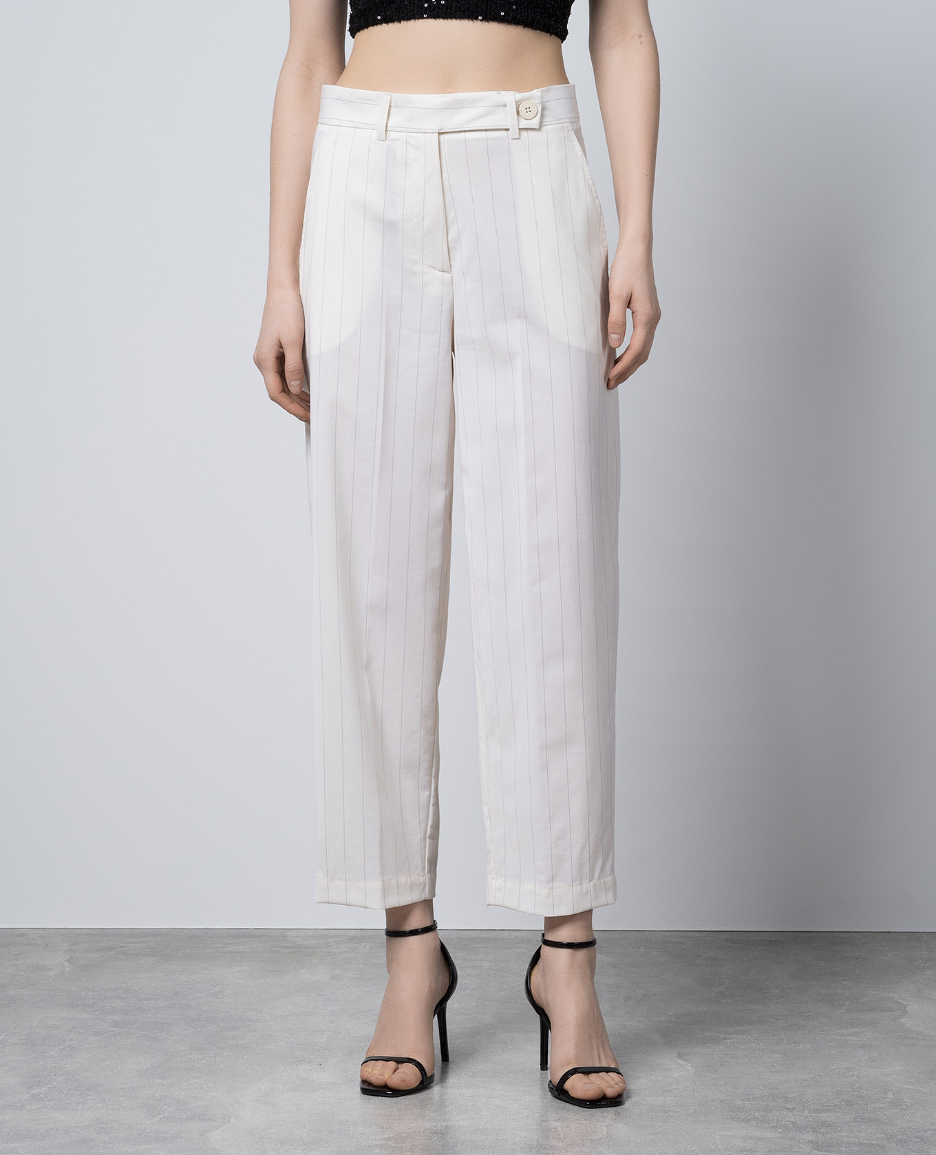 

Beige striped wool pants Ballantyne
