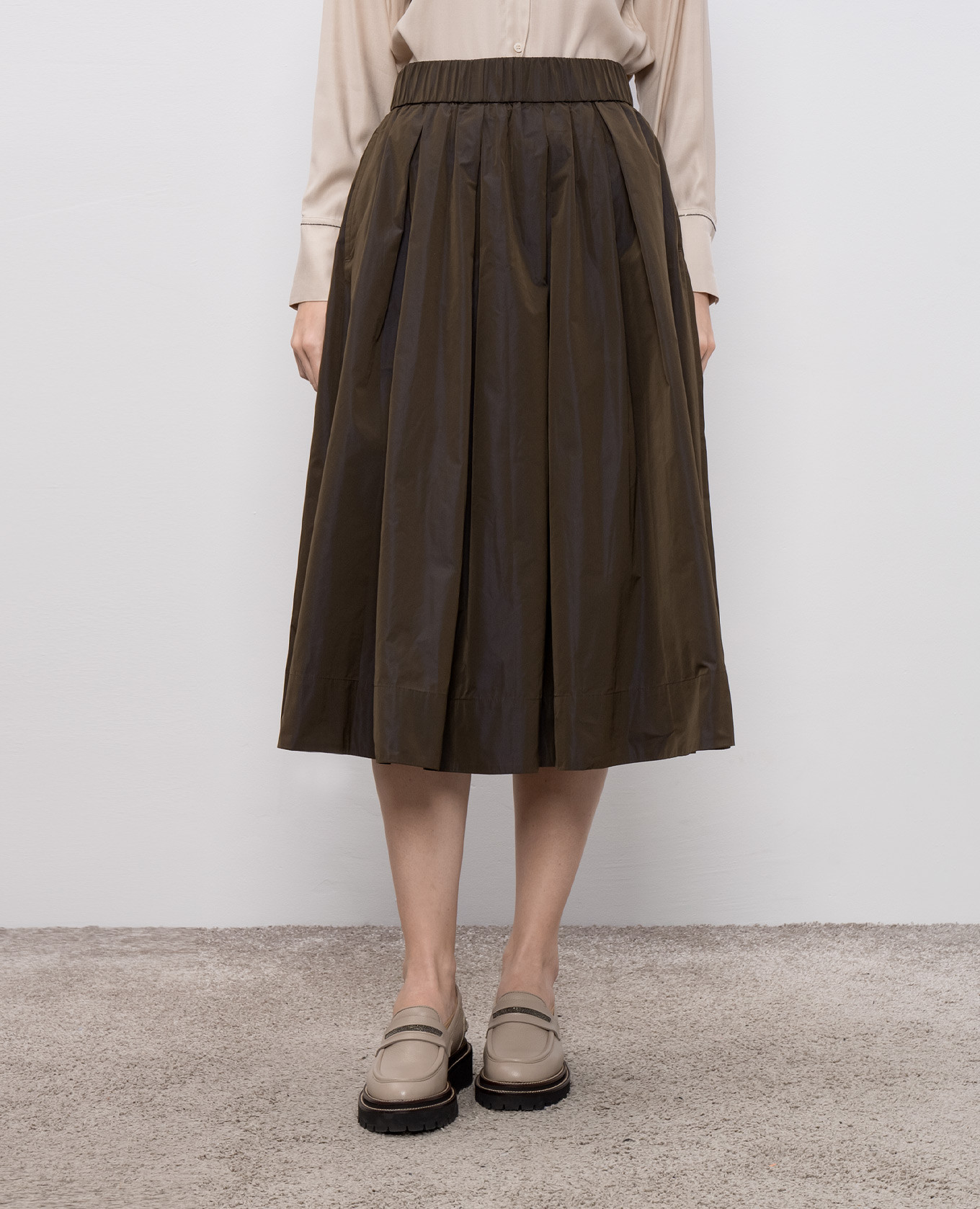 

Khaki skirt Peserico