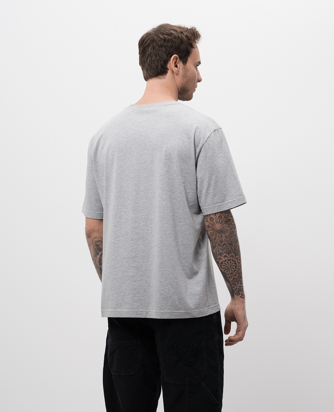 

Gray t-shirt with logo print Palm Angels, Grey