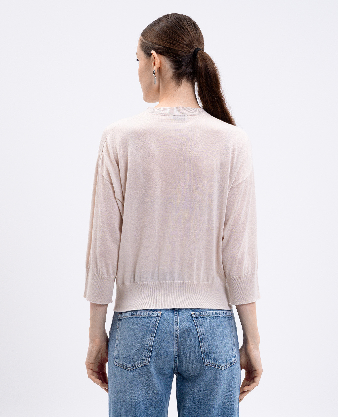 

Beige cashmere and silk jumper Peserico