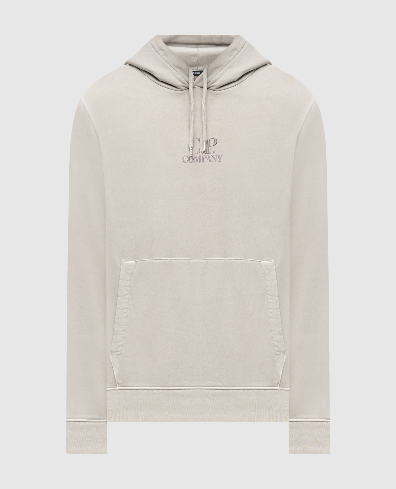 

Khaki hoodies with logo embroidery C.P. Company