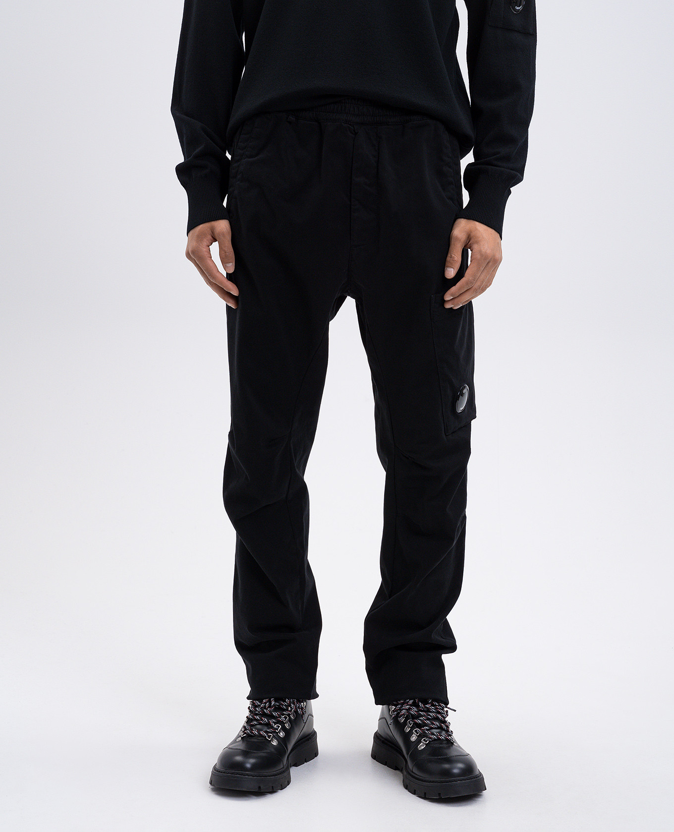 

Black pants with logo patch C.P. Company