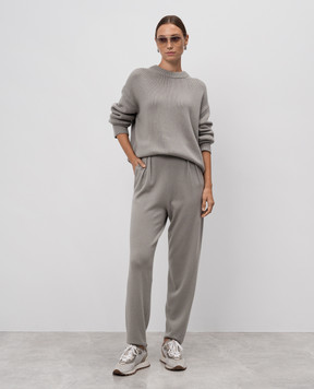 LISA YANG Gray Cashmere Joey Pants 2024058