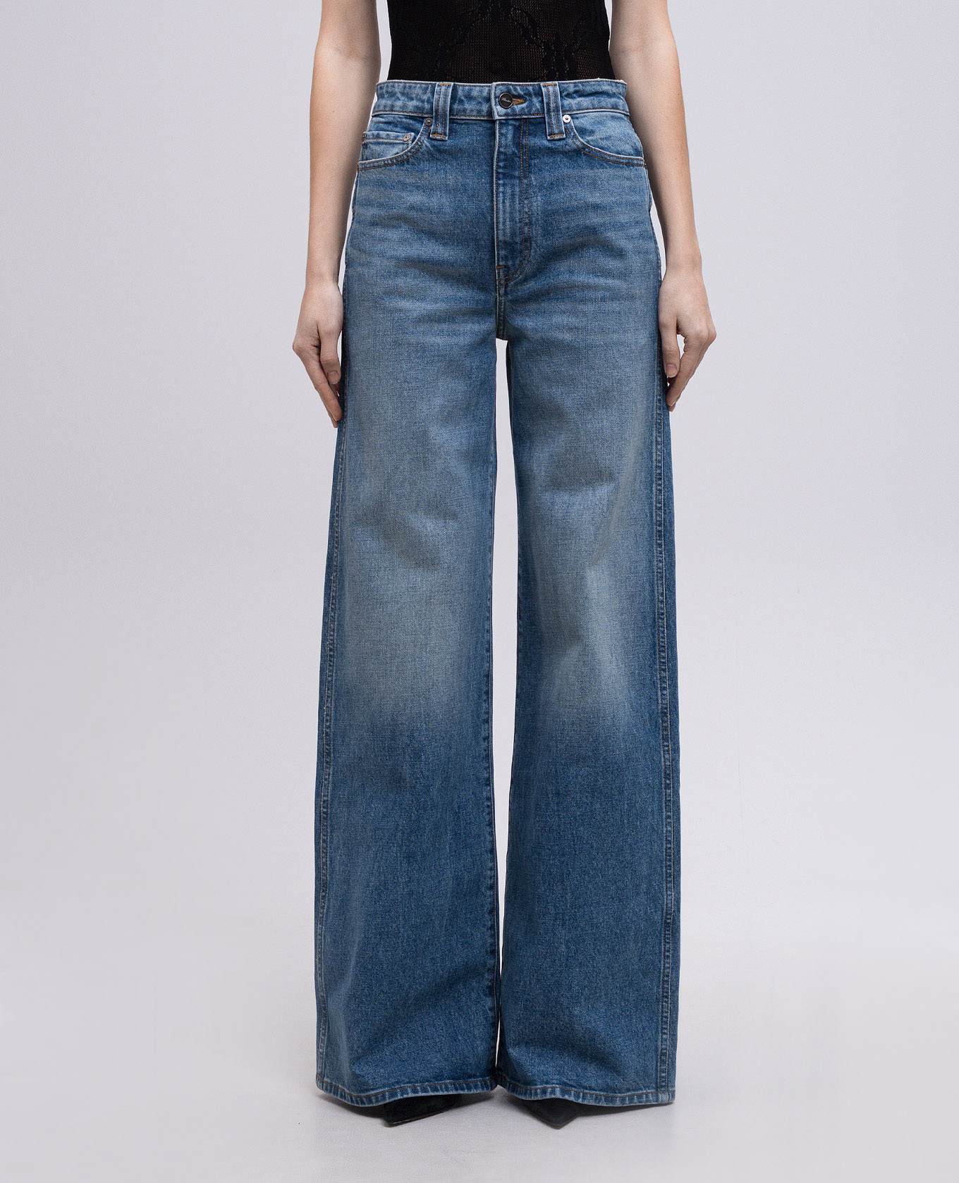 

Dane blue distressed jeans Khaite