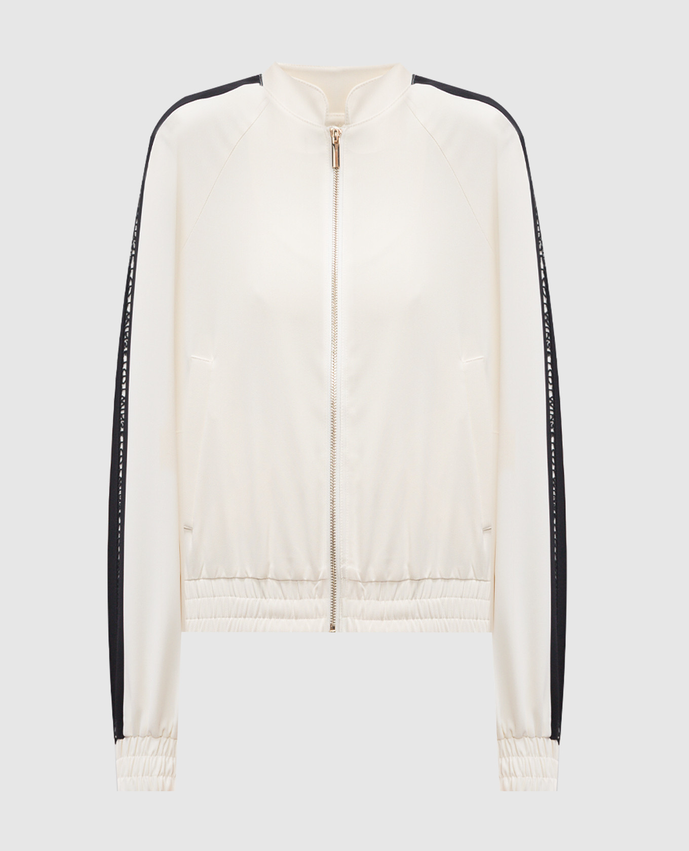 

White sports jacket with branded tape Twinset