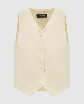 The Andamane Yellow waistcoat Pauline with linen TM150911ATNL009