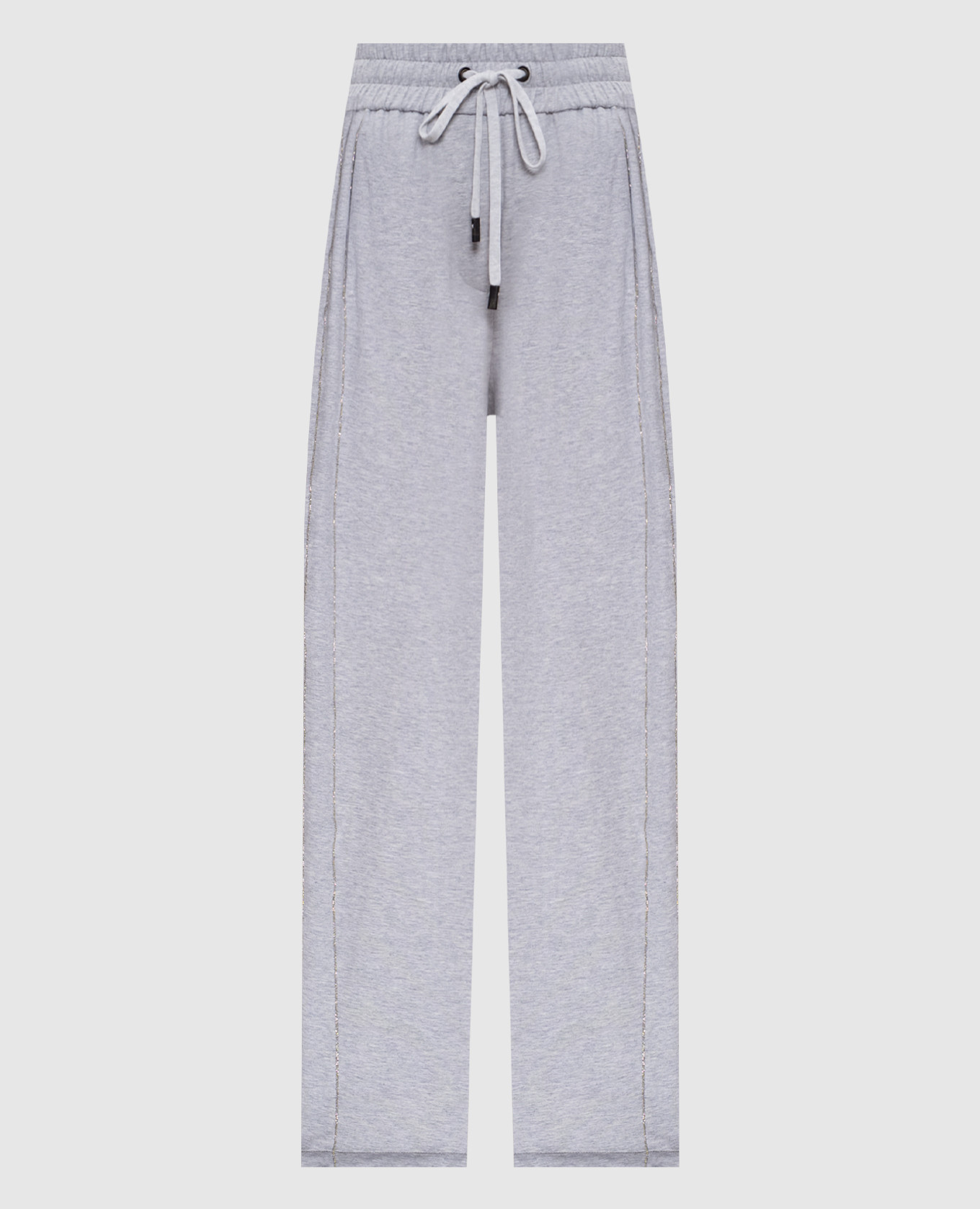 

Grey melange sweatpants with monil chain Peserico