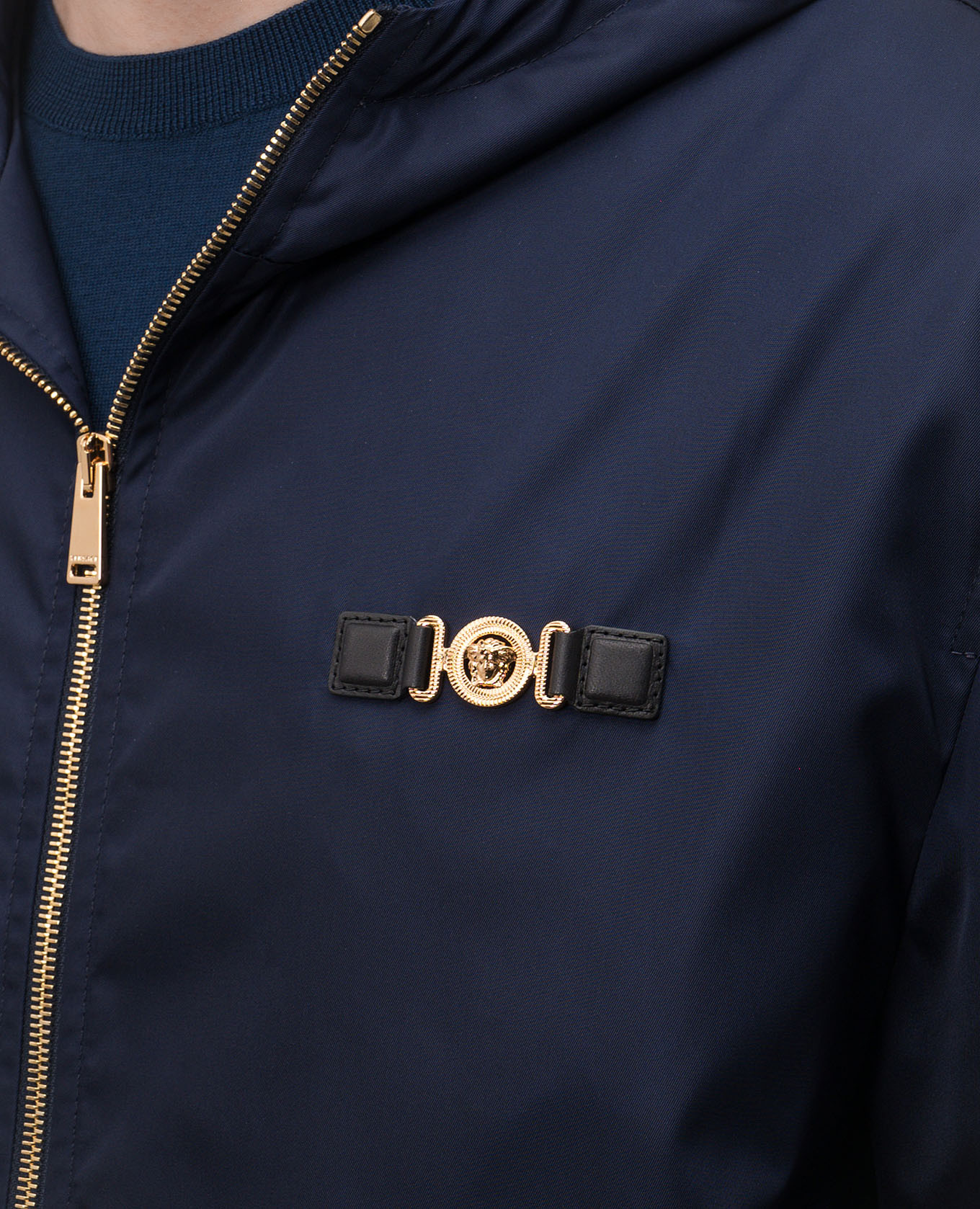 

Blue jacket with logo emblem Versace