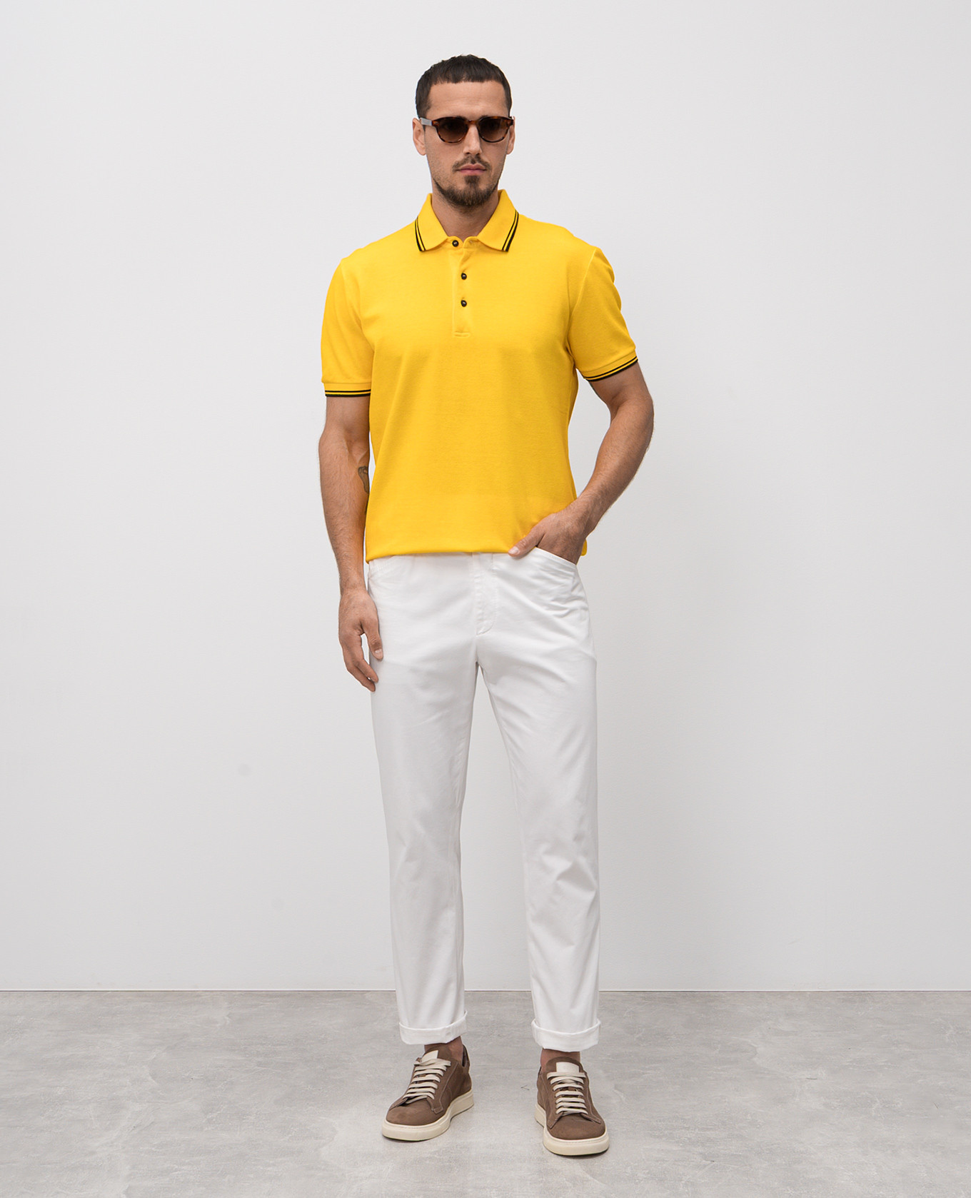 

Yellow polo Canali