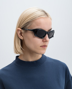 Balenciaga Black sunglasses BAT RECTANGLE 699455T0007