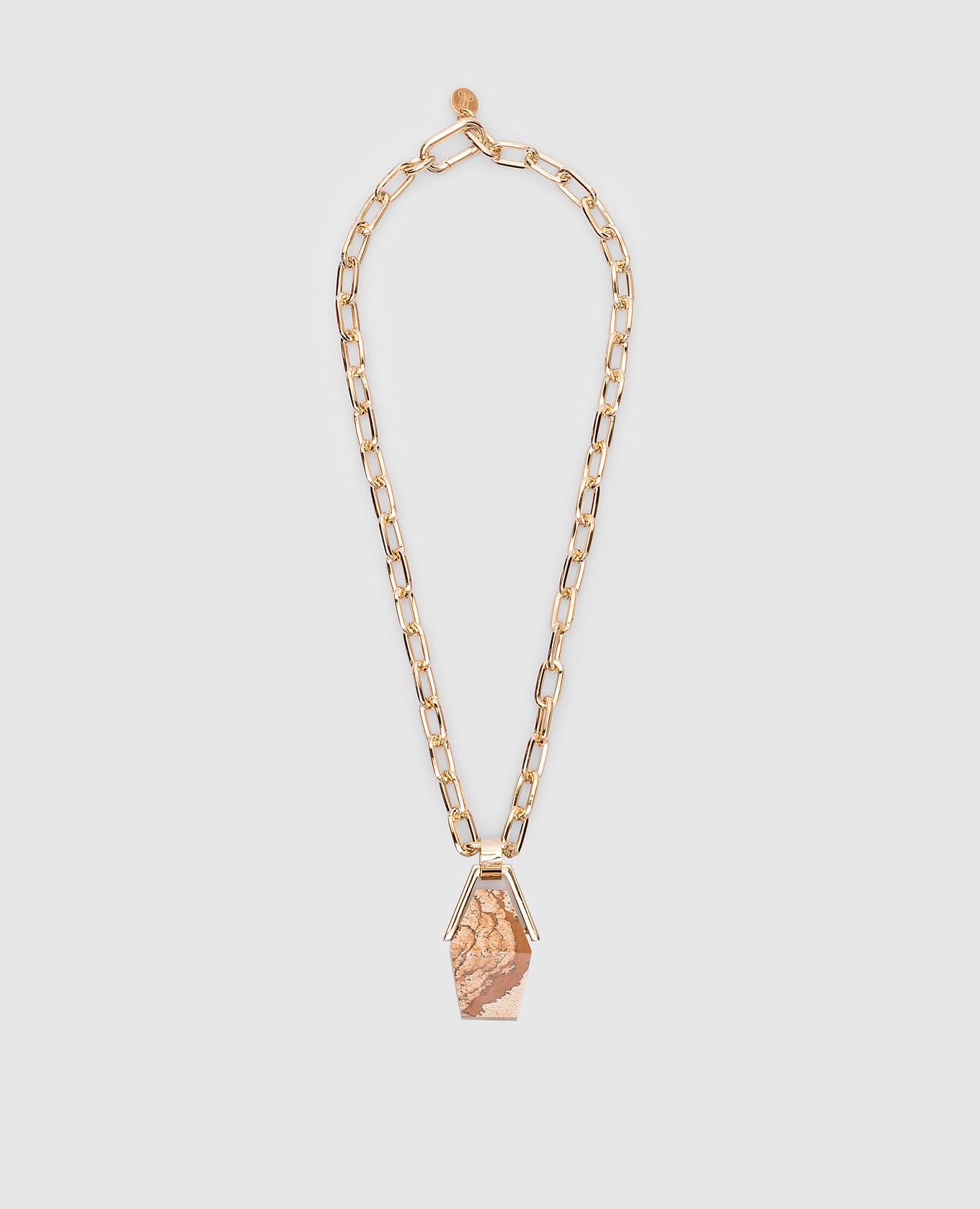 Golden necklace with jasper La DoubleJ