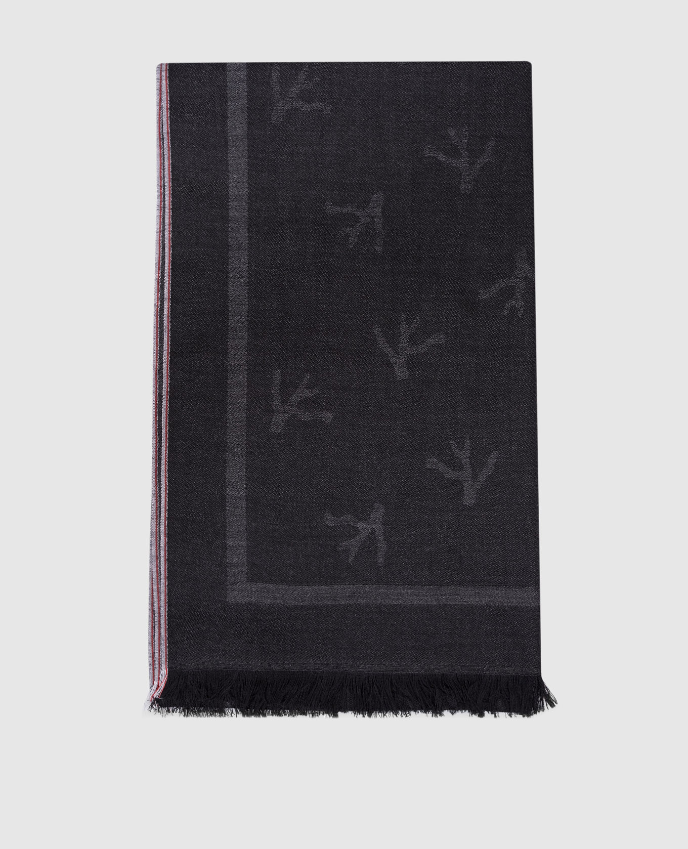

Gray cashmere scarf in logo emblem pattern ISAIA, Grey