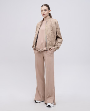 Parajumpers Isidor beige sweatpants with logo embroidery 25SPWPALX35