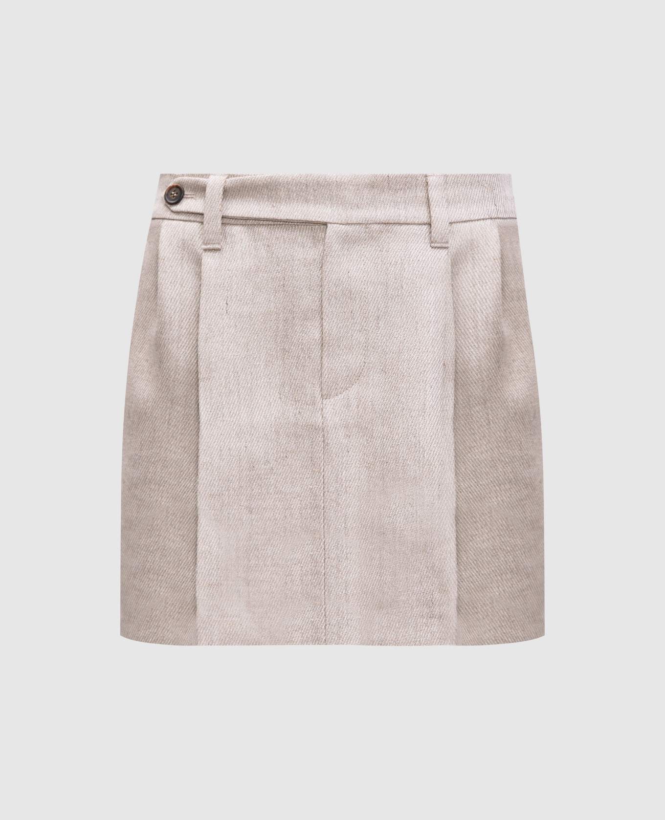

Beige linen mini skirt Brunello Cucinelli
