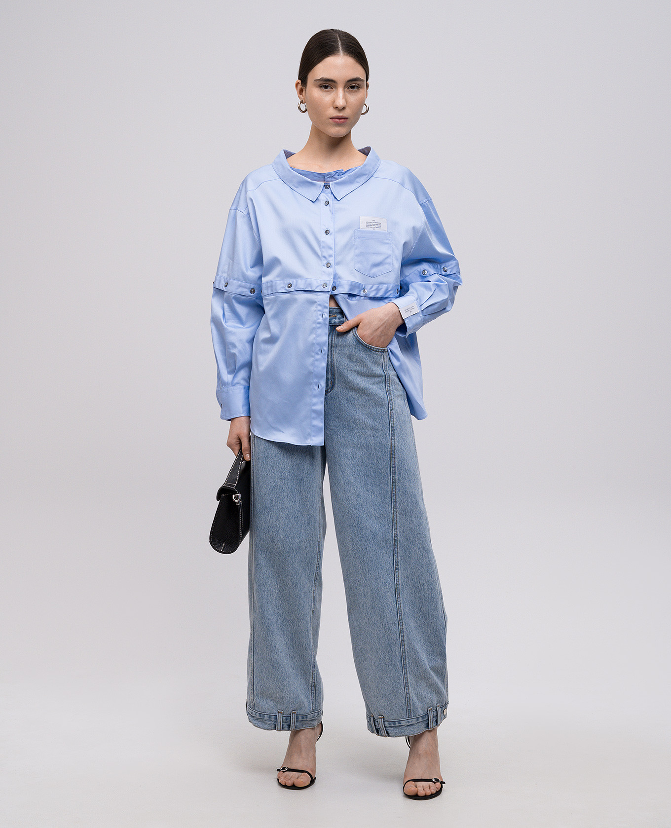 

Blue shirt with logo Rokh, Light blue