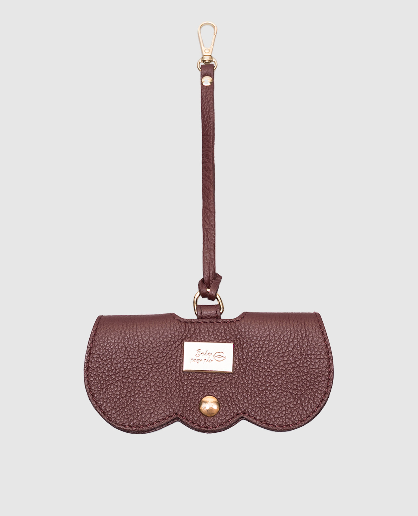 

Burgundy leather case for glasses Babe Pay Pls