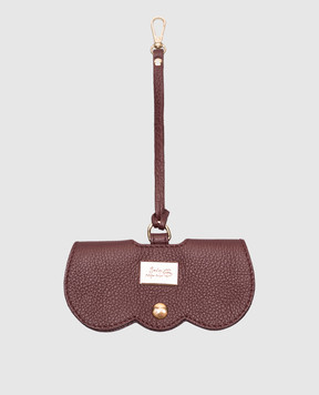 Babe Pay Pls Burgundy leather case for glasses 06186