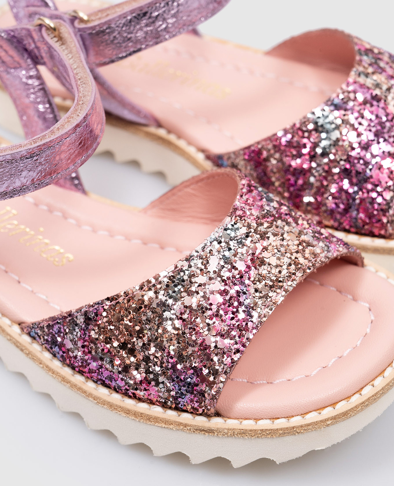 

Children's purple combination sandals Esti with glitter Pretty Ballerinas, Violet