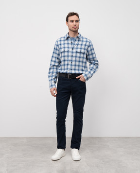 Tom Ford Blue sports jacket with logo JZL005JMV001S23