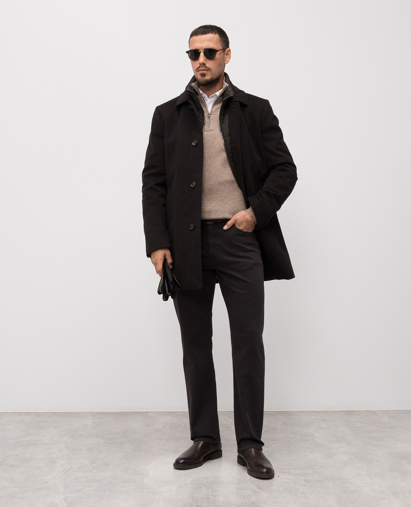 

Brown cashmere, wool and silk sweater Agnona