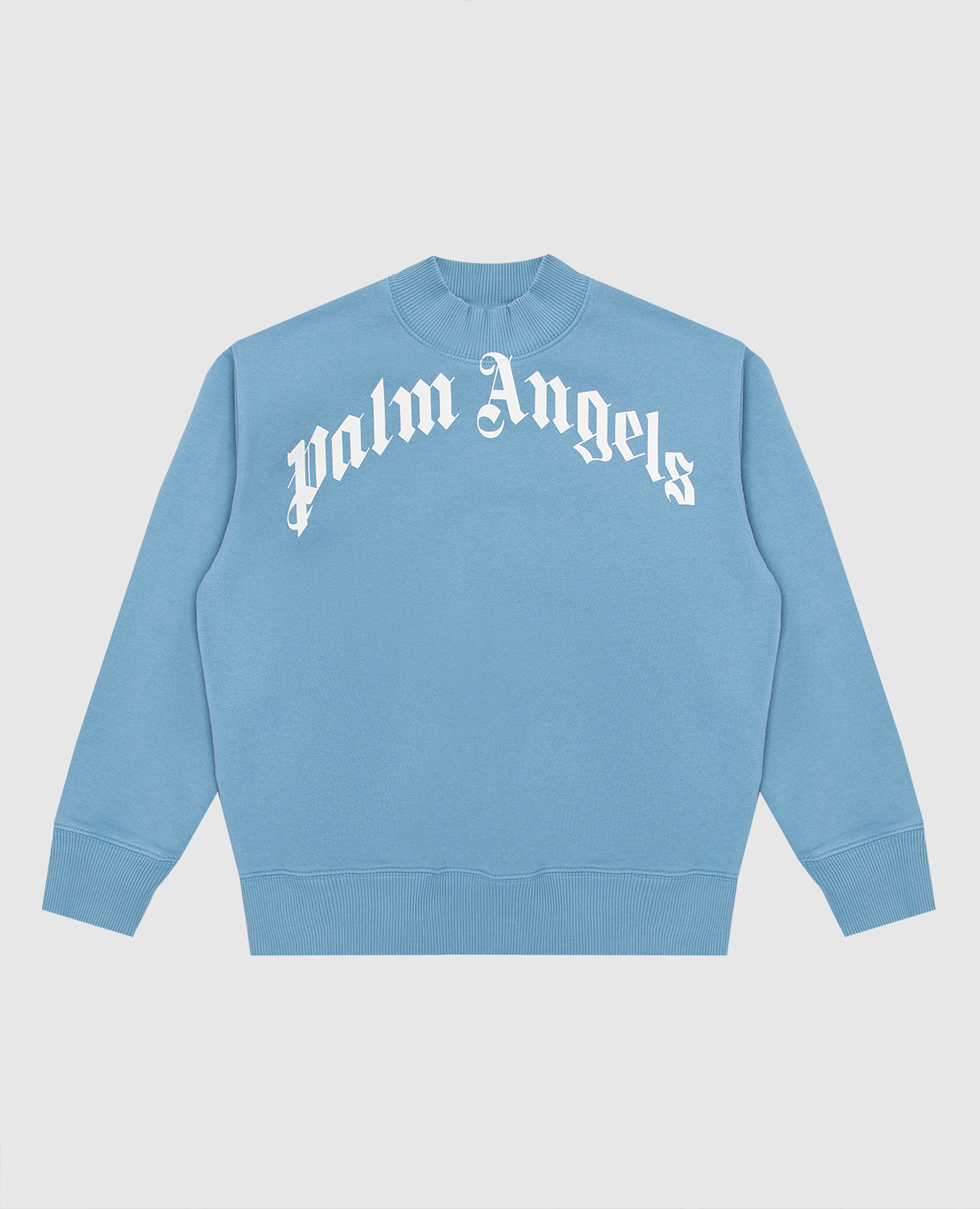 Nou Palm Angels Children's blue sweatshirt with logo print