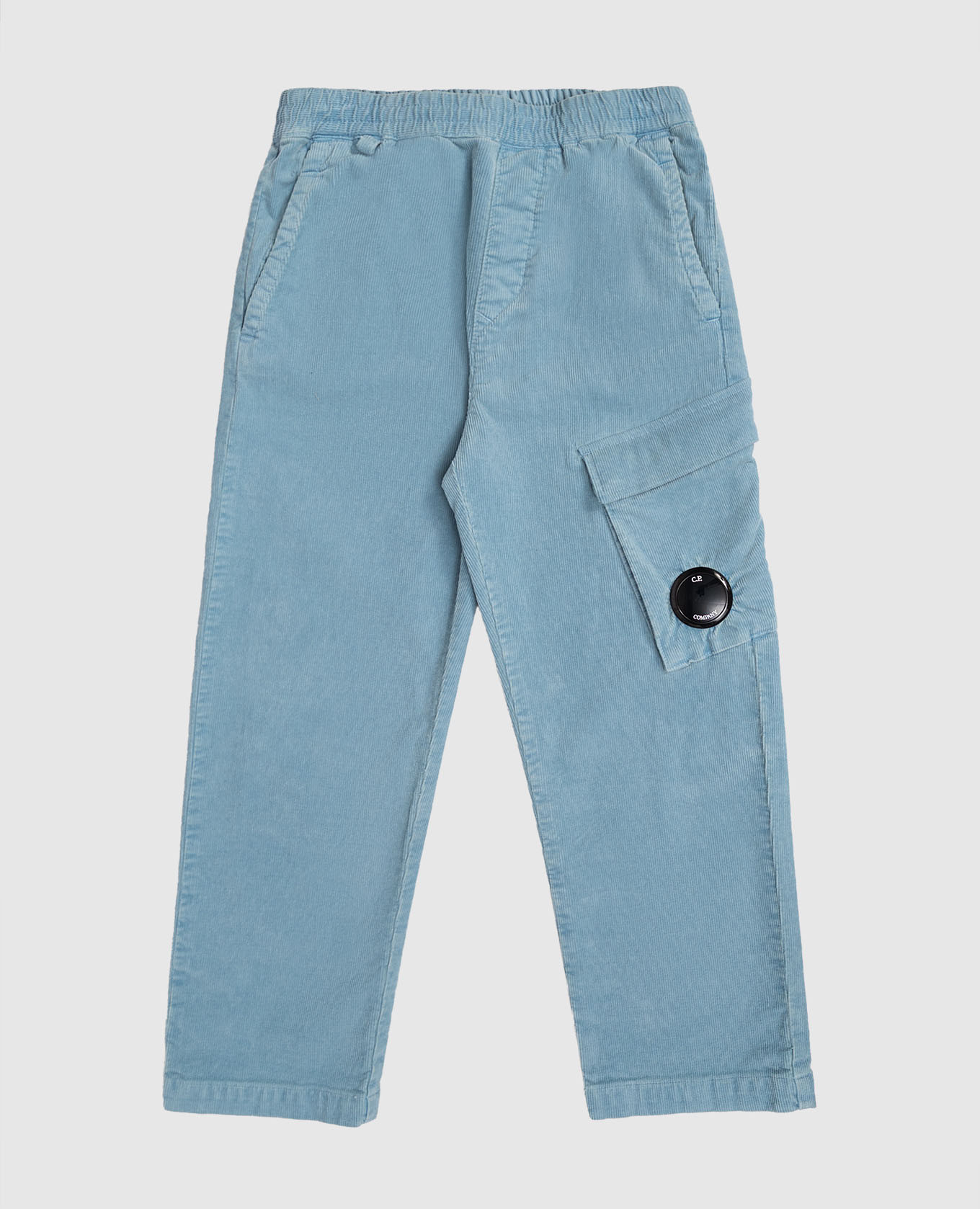 

Children's blue corduroy pants with logo C.P. Company, Light blue