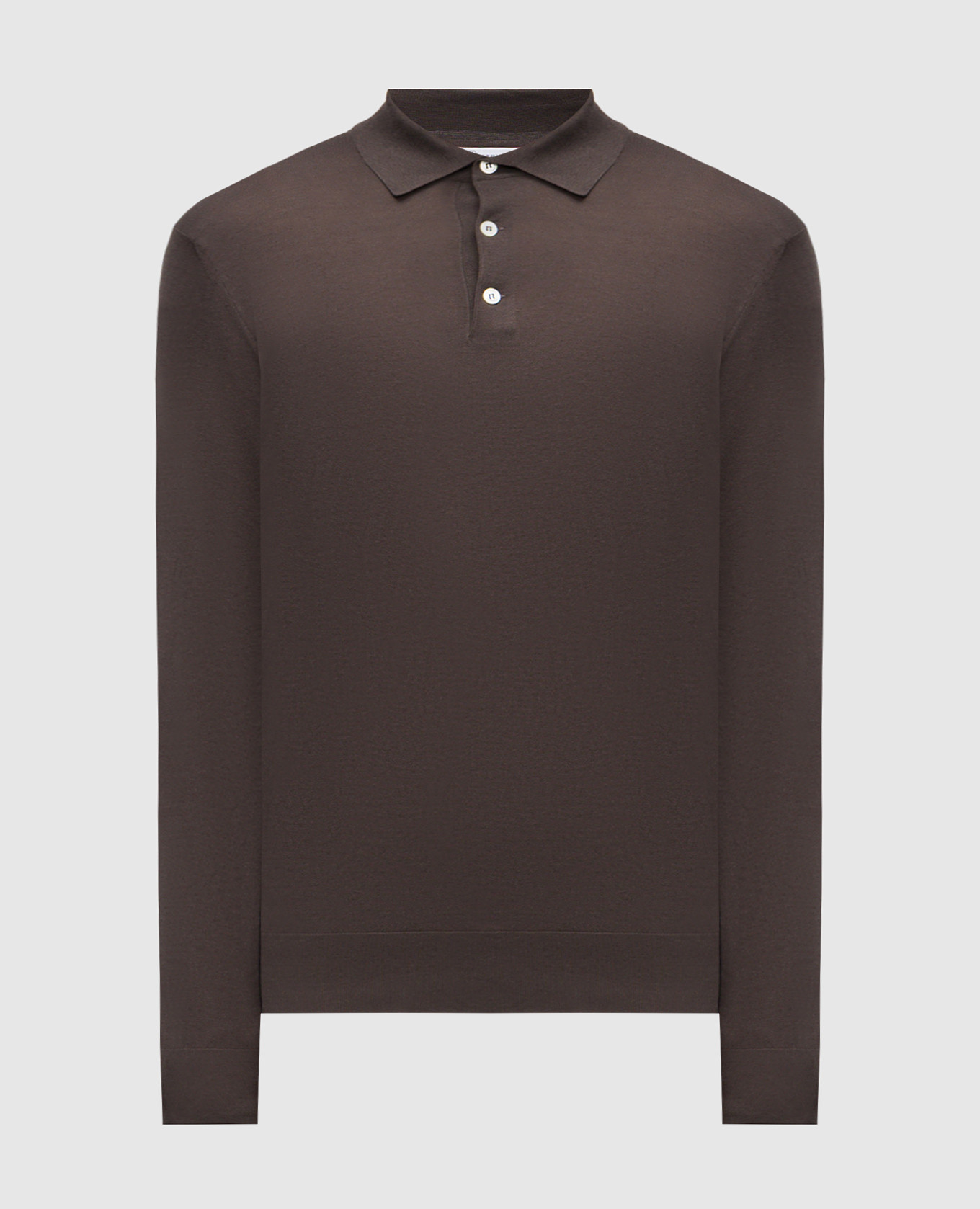 

Brown silk polo shirt Brunello Cucinelli