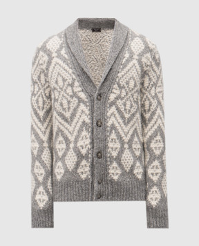 Peserico White cardigan with alpaca wool pattern R59431F039249A
