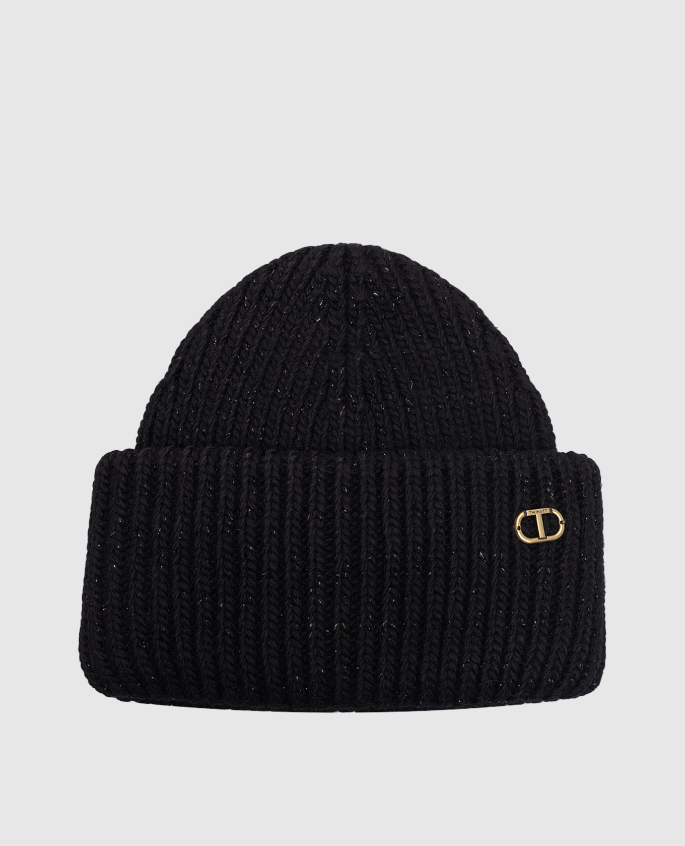

Black cap with lurex Twinset