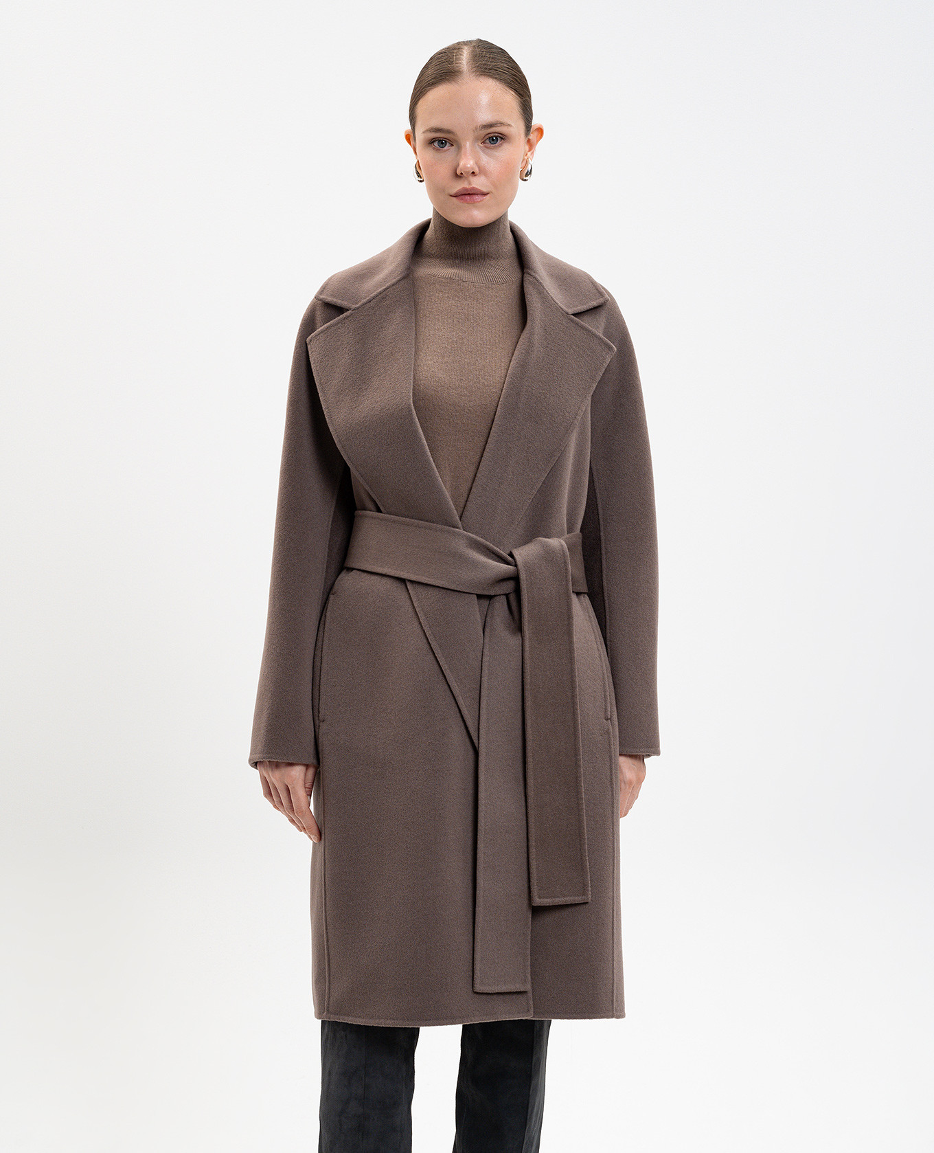 Costa brown wool and cashmere coat JOSEPH 3