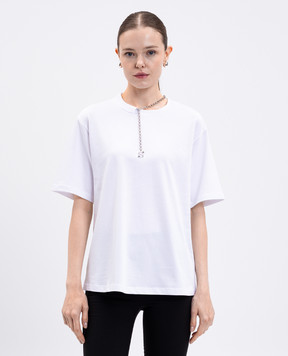 Max Mara Sportmax OBLATO white T-shirt with chain OBLATO