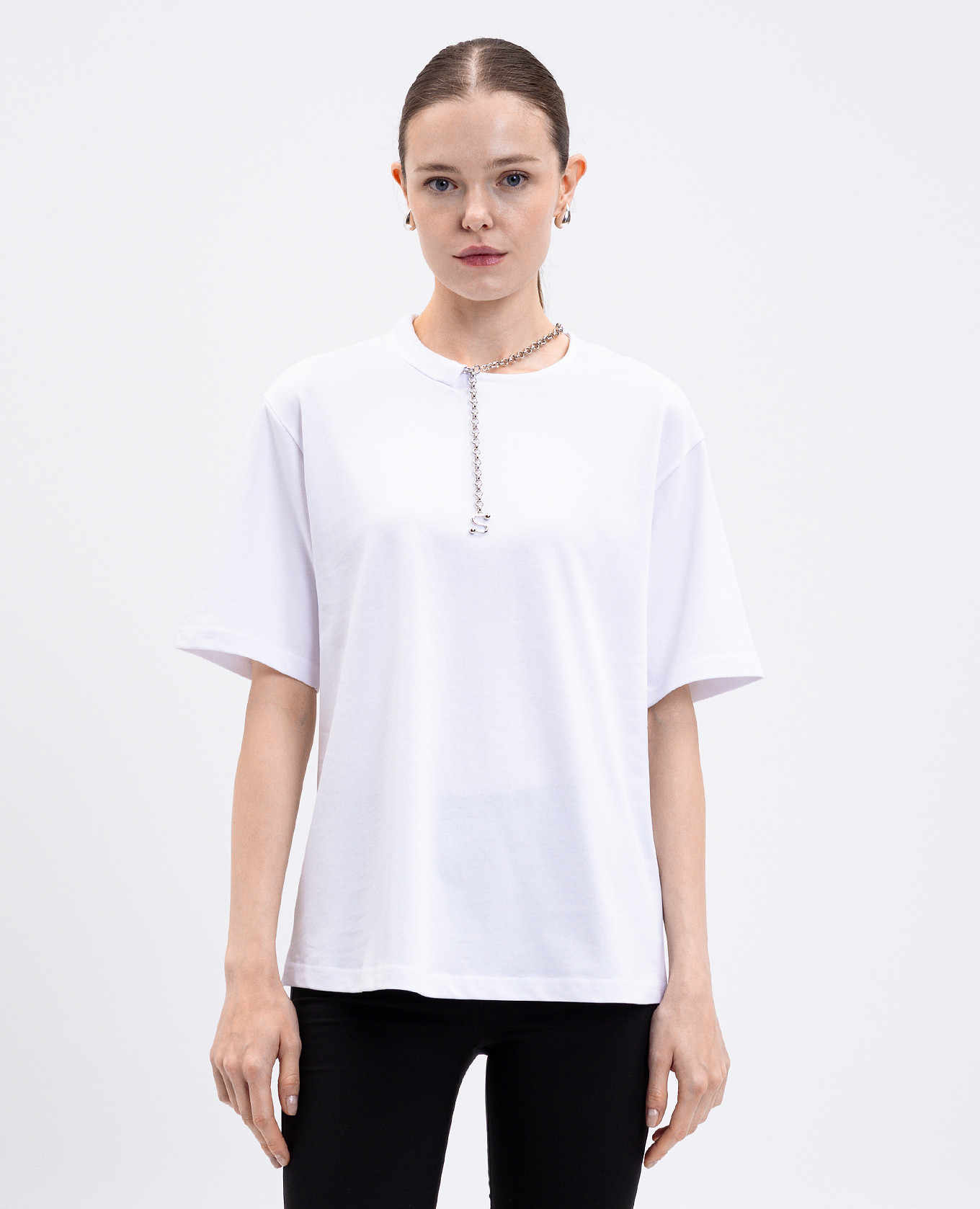 

OBLATO white T-shirt with chain Max Mara Sportmax