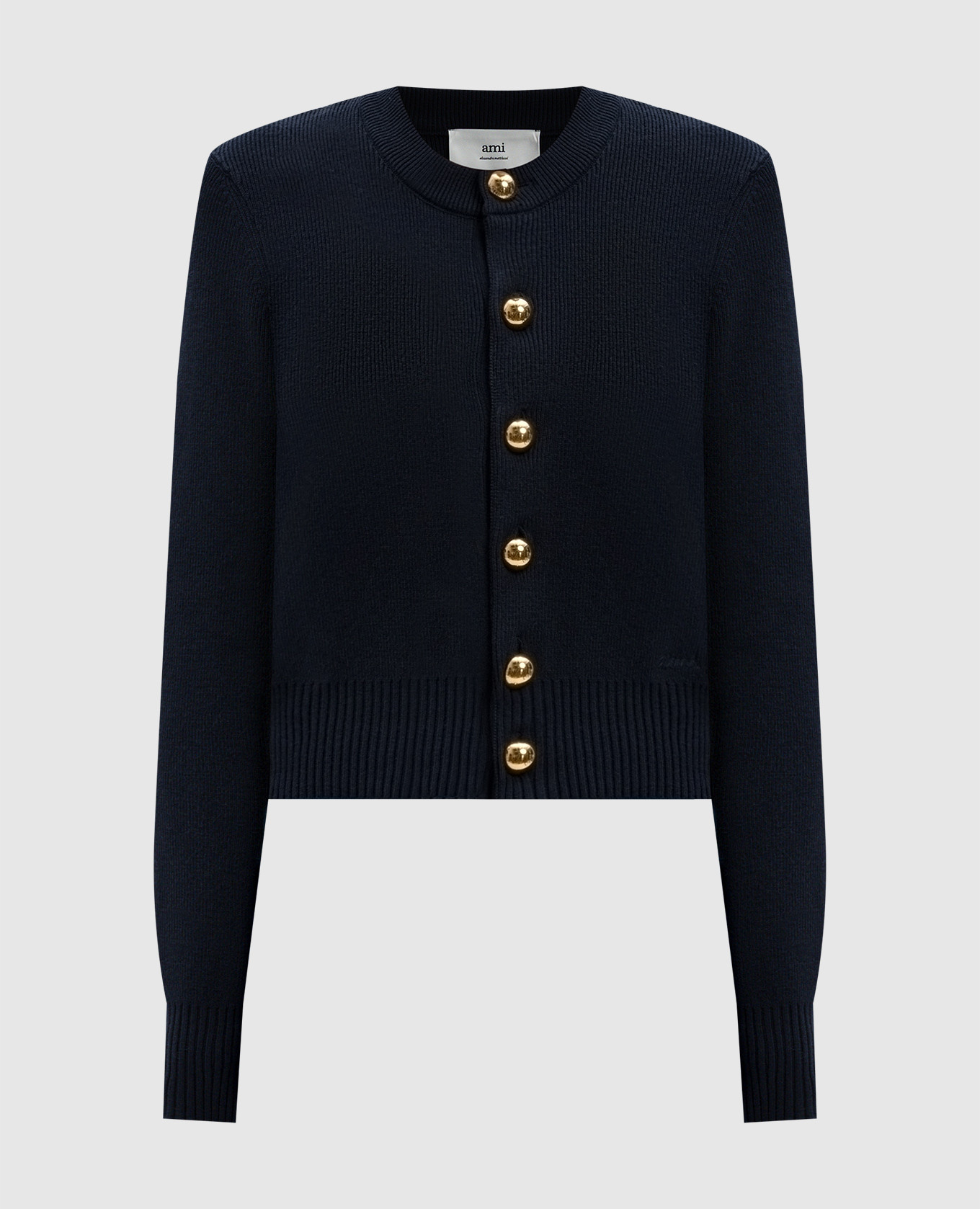 Blue cardigan with wool ami paris