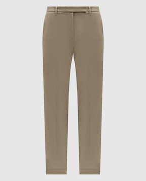 Brunello Cucinelli Beige pants with monil chain MP126P8599